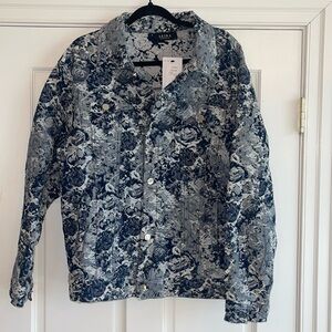NWT Akira tapestry, floral, denim jacket, women’s medium fantastic